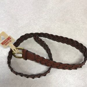 Mossimo brown braided belt. Gold tone buckle